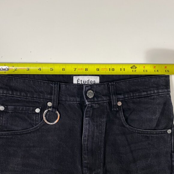 Etudes Studios Slim Fit Black Organic Cotton Relic Jeans men's size 29x29 - Picture 8 of 10
